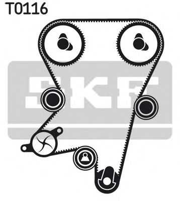 VKMA 05222 SKF Комплект (ремінь+ролики)1